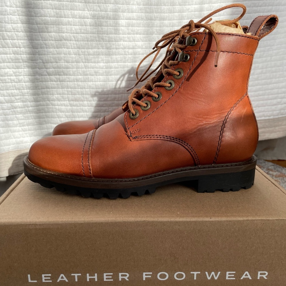 Portland Leather (Patina) Breaker Boot Cognac 7.5 Men’s